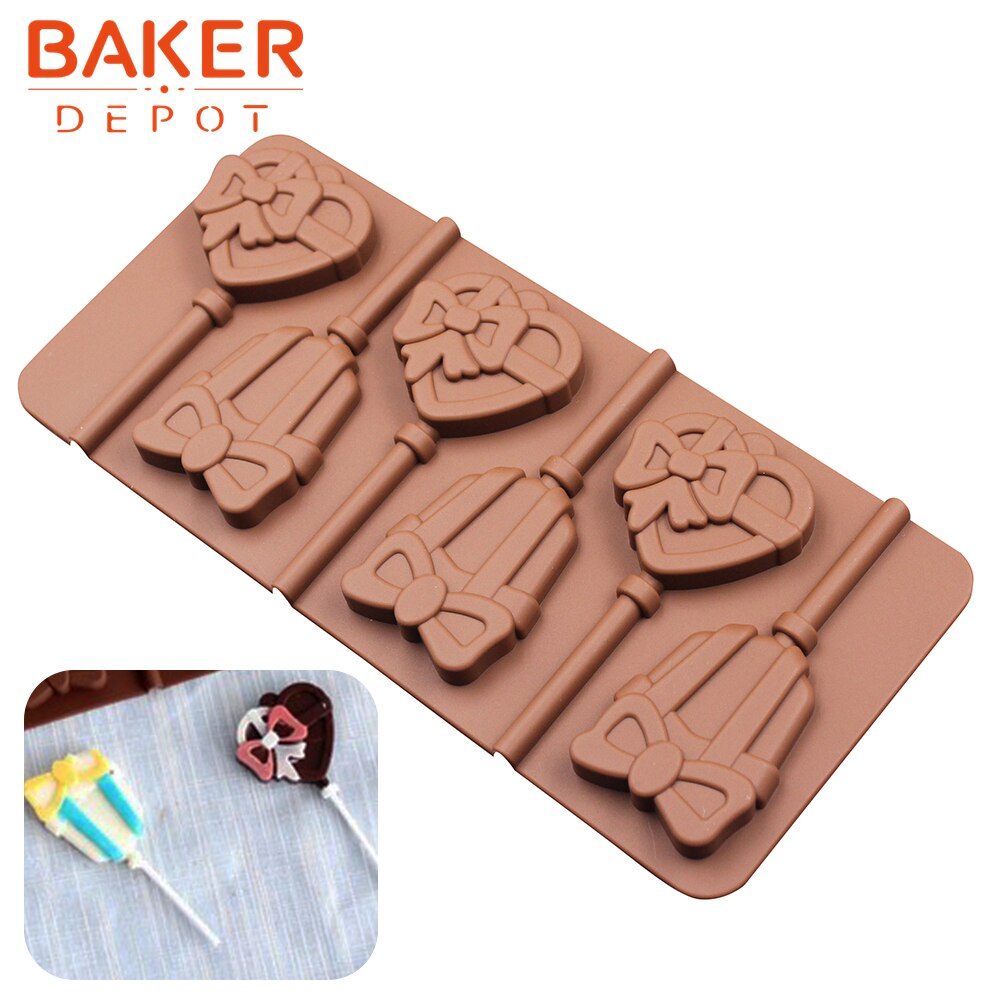 Bager depot silikone slikkepinde form til slik chokolade rund kage dekoration form bjørn slikkepinde forme til bagegrej: Cdsm -592