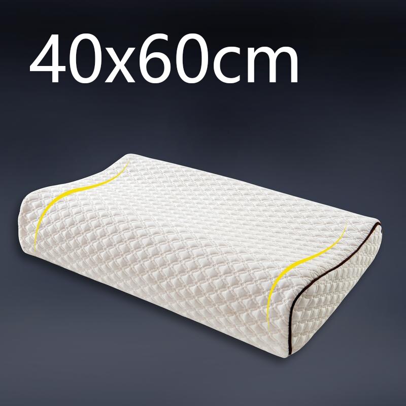Bamboo Pillow Memory Foam Stay Cool Removable Cover with Zipper Hotel Hypoallergenic Pillow Relieves Snoring migrain: dagezi60x40cm