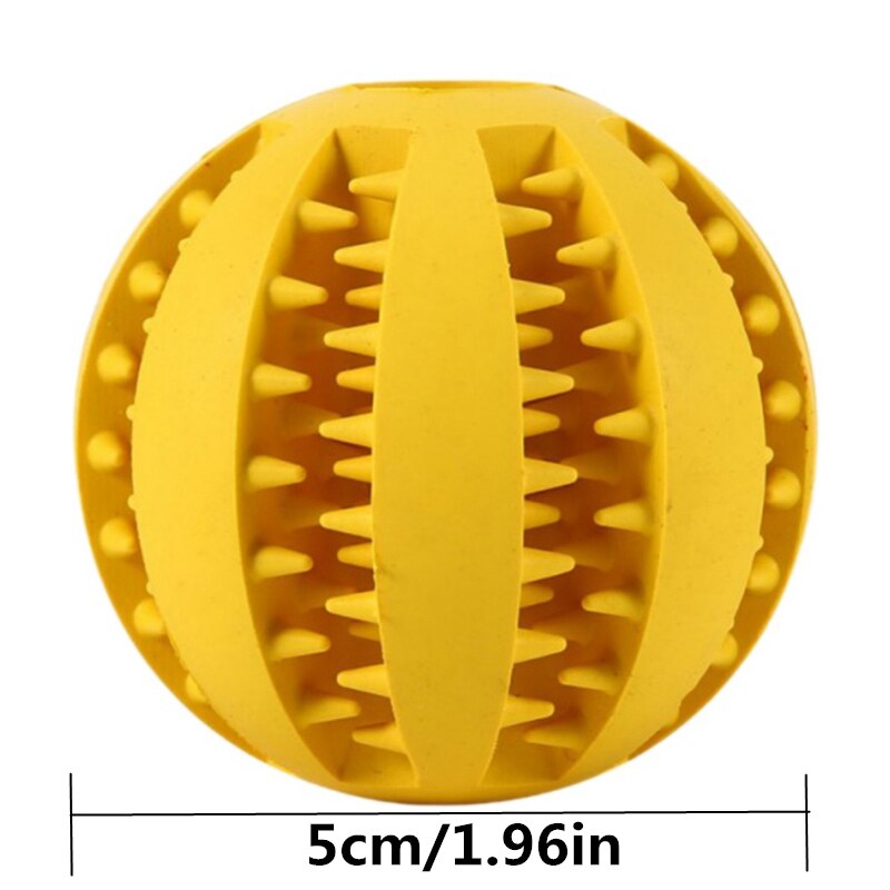 Natural Rubber Rottweiler Dog Toys: 5cm yellow