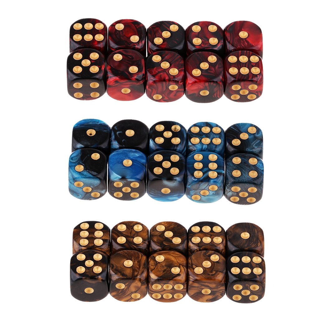 30 stk kubiske sekssidede terninger bulk til rpg mtg bordspil matematik undervisning