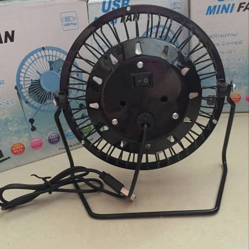 Mini Przenośny Wentylator USB - Cichy Letni Wentylator Tabletowy do Komputera Laptopa PC Plug & Play Metalowa Chłodnica