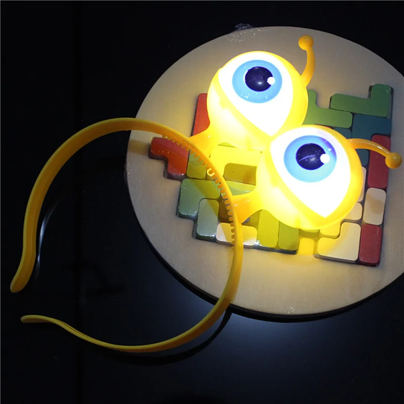 LED Lustige Teufel Horn Leuchten Stirnband Blinkende Haar Reifen Kopfbedeckung Halloween Weihnachten Neujahr Party Dekor Haar Zubehör: dunkel Grau