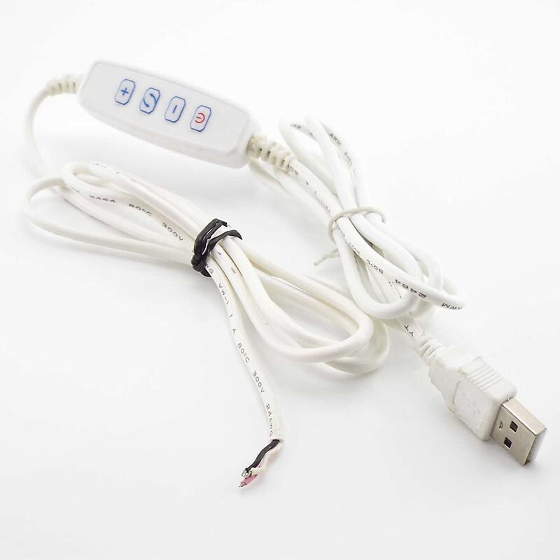 3 Stift DC 5V LED Dimmer verlängerung kabel USB Hafen Netzteil Linie Dimmen draht licht Kontrolle Schalter Adapter für LED lampe Birne o1: Weiß