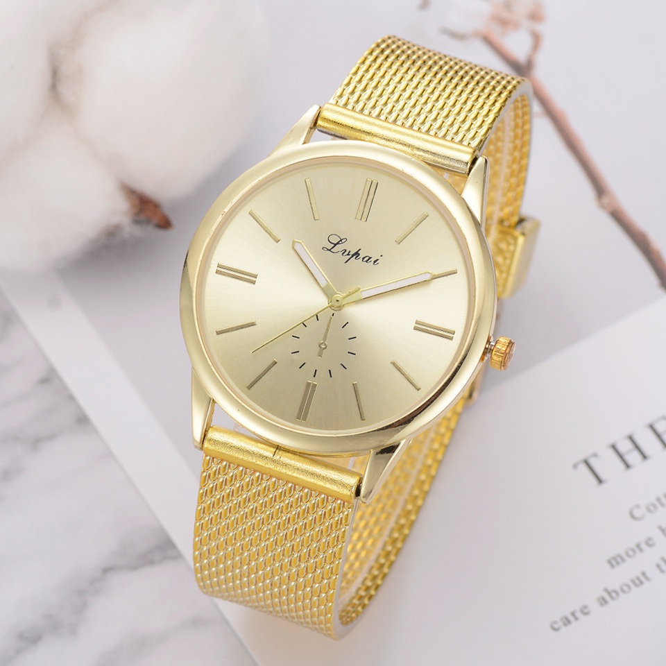 Lvpai Brand Ladies Wrist Watch Luxury Silver Silicone Strap Dress Quartz Clock Simple Silver Bracelet Watches