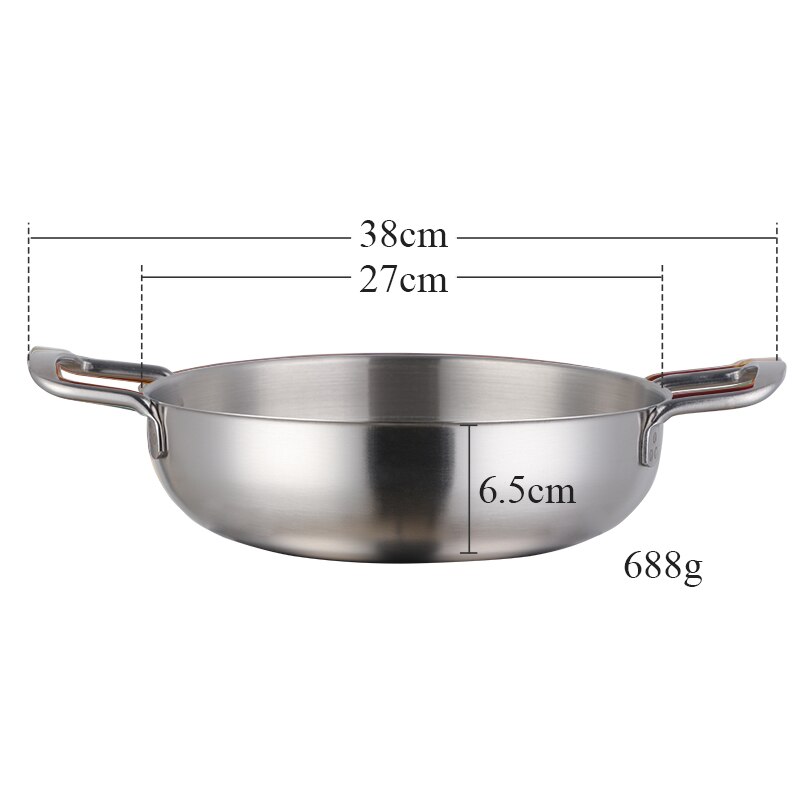 1 Pcs Seafood Pot Golden Crayfish Stainless Steel Stove Dry Pot Mini Pot Portable Pot Kitchen Cooking Tool: L Size Silver