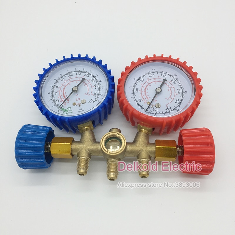 coolant cooling pressure gauge kit R22 R134 household car air conditioning Fluorine gauge common cool gas meter
