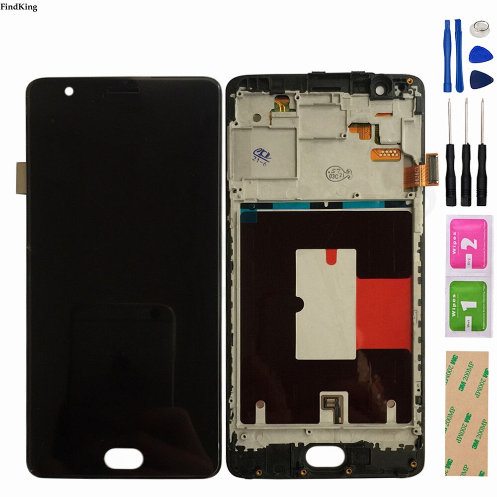 Ensemble écran tactile LCD avec châssis, pour OnePlus 3 3T A3000 A3003 A3010