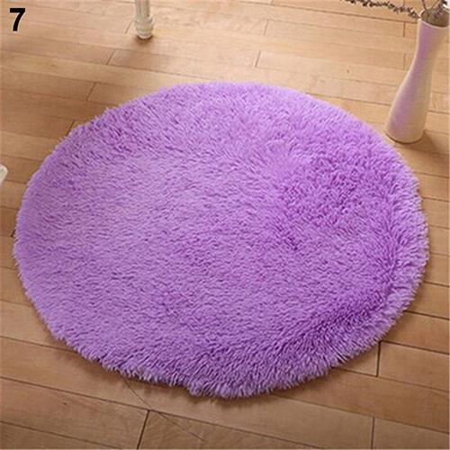 Tapis de Yoga rond en peluche solide et antidérapant, 40x40cm, pour la salle de bain et la chambre à coucher, décor de maison: 7