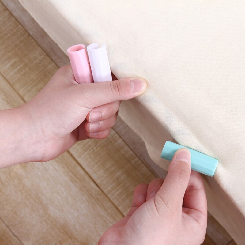 Pinzas de plástico antideslizantes para sábanas, pinzas de plástico para colcha, sujetadores de cubierta de cama, soporte de colchón para sábanas, clavija de ropa para el hogar, 12 Uds.