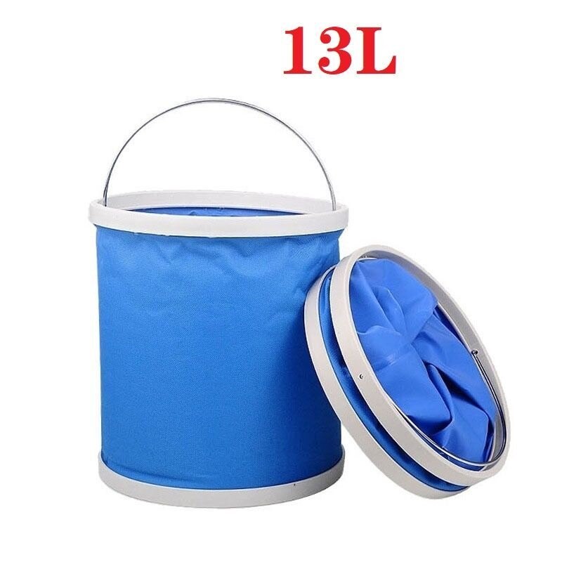 Folding Bucket Portable Wash Outdoor Fishing Bucket Car Storage Box Car Wash Mop Bucket Cleaner: 13L