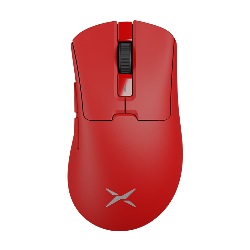Delux m900 pro mouse para jogos sem fio ergonômico 8k taxa de pesquisa paw3395 bk3633 63g rgb doca de carregamento para mão grande direita pc laptop: Vermelho
