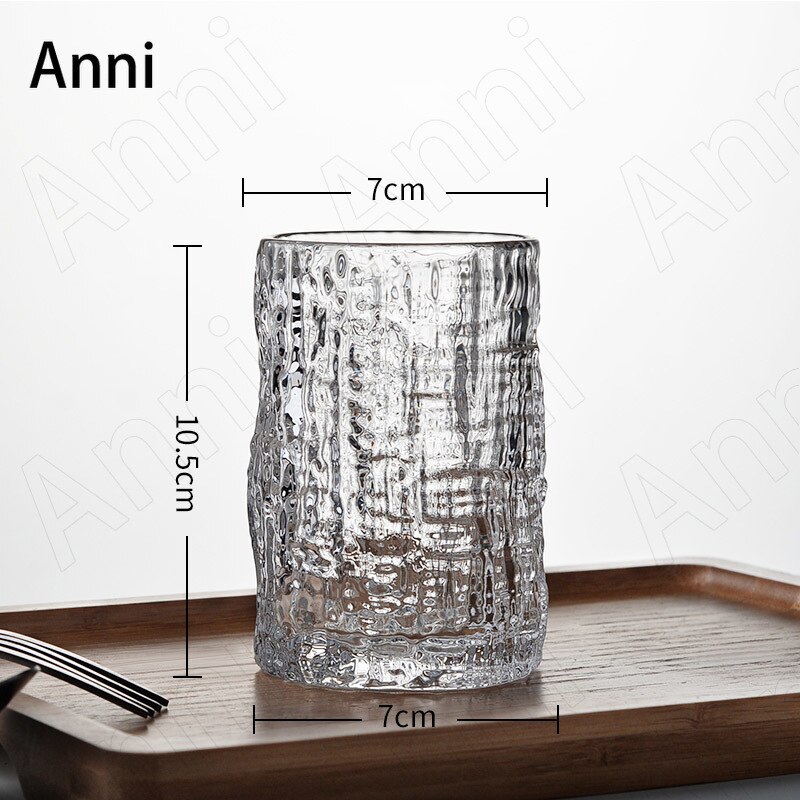 Glacier Texture Crystal Wine Glasses Nordic Modern Golden Stroke Colorful Bar Restaurant Cocktail Glass Home Drinkware