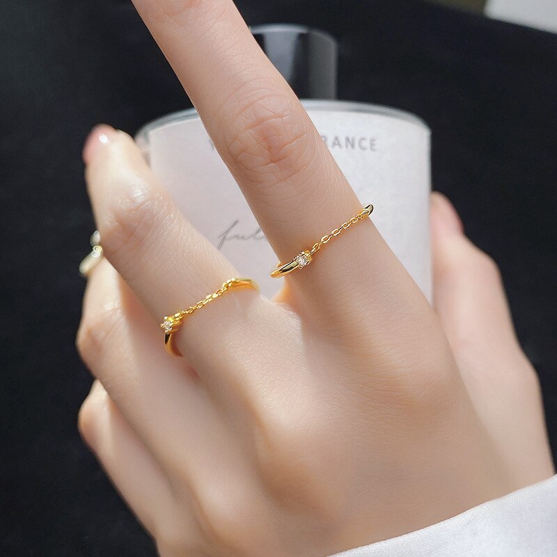 La Monada Ketting Ringen Voor Vrouwen 925 Zilveren Echte Minimalistische Fijne Ringen Vrouwelijke Zilveren Ring 925 Vrouwen Op Vinger Koreaanse slanke