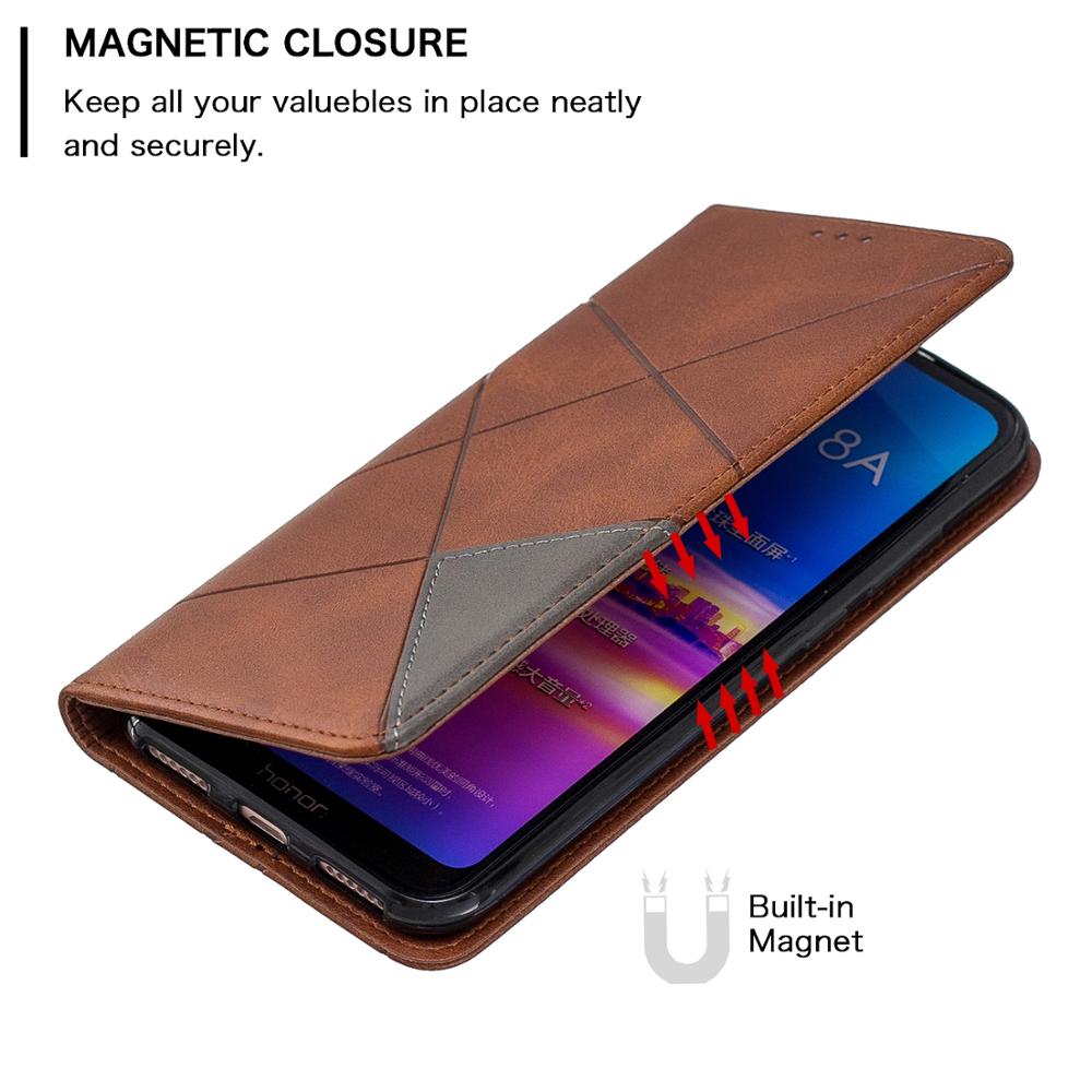 Tobebest Magnetische Wallet Leather Case Voor Huawei Y6 Case Cover voor Huawei Honor 8A 8a Flip Cover Met Kaart pocket