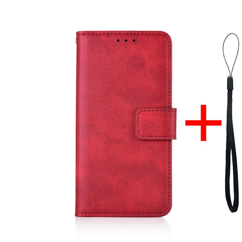 Voor Xiaomi Redmi 9 Case Voor Redmi 9 Back Cover Redmi9 Luxe Flip Lederen Portemonnee Case: Niu-Red