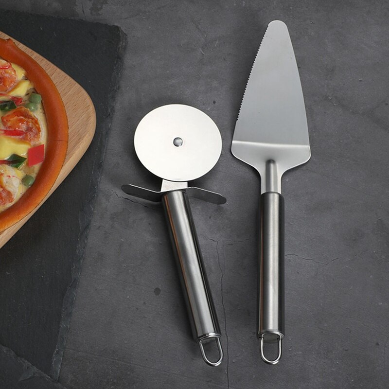 Pizzasnijder Dubbele Roller Pizza Mes Cutter Gebak Pasta Deeg Crimper Keuken Pizza Gereedschap