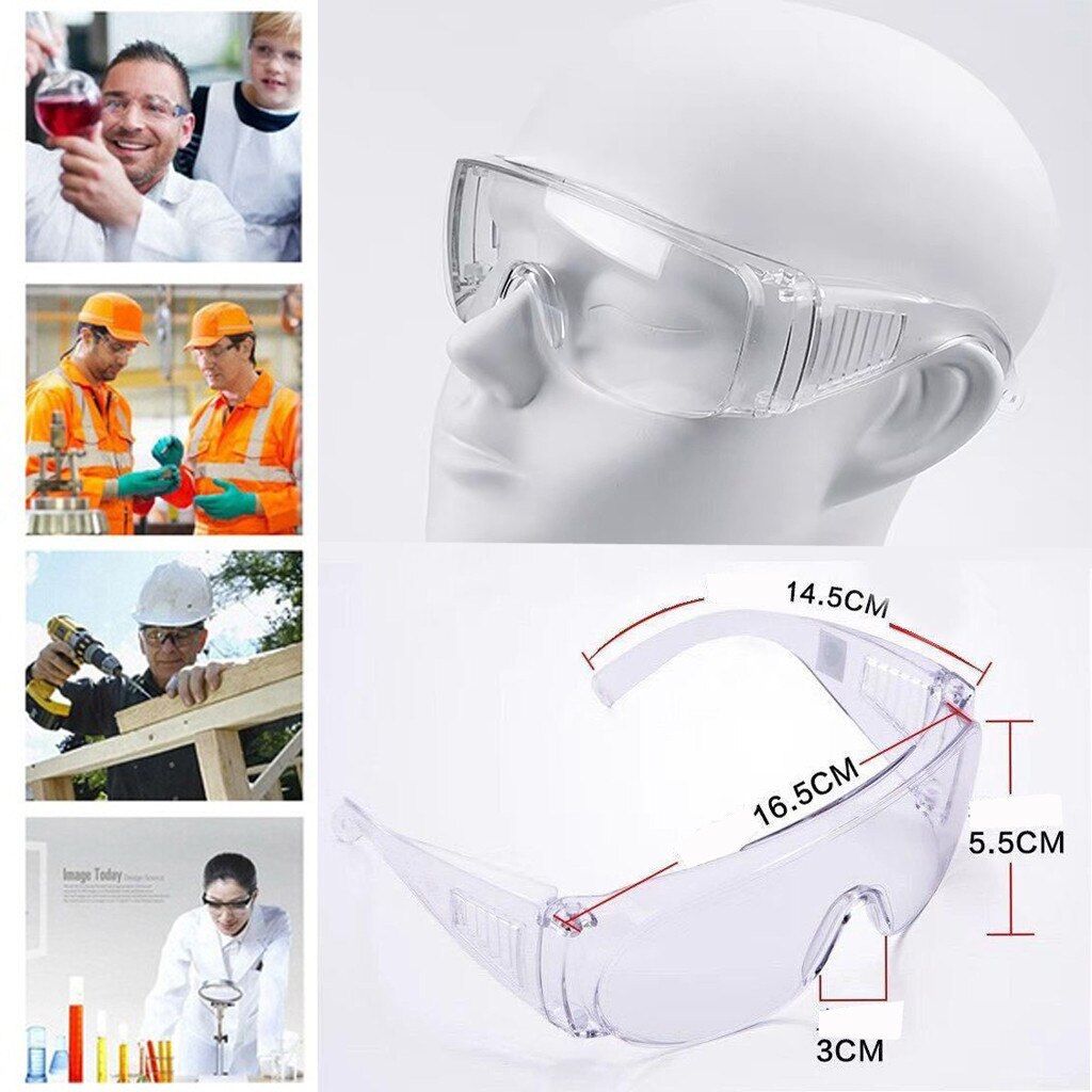 1PCS Transparent eye protection Safety Goggles Glasses Transparent Dust-Proof Glasses For Eyes Protection Windproof Dustproof