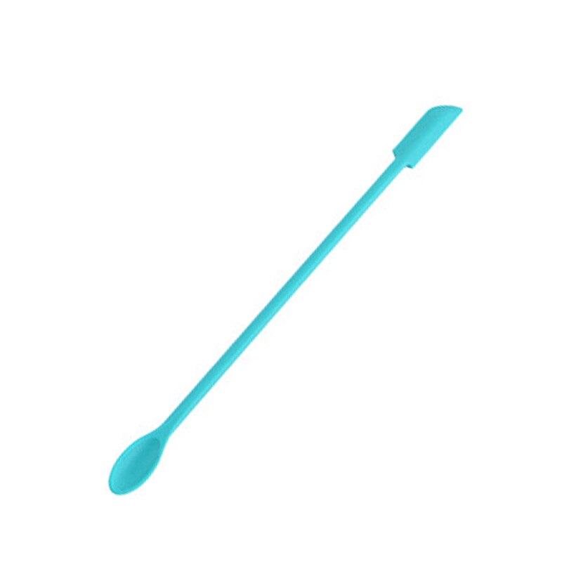 Spatule à confiture allongée en Silicone, grattoir à Double tête, bouteille cosmétique, spatule à Sauce aux fruits, accessoires d&#39;ustensiles de cuisine: Cyan M