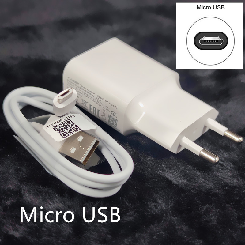 Original xiaomi charger 18w qc3.0 snabbladdningskabel 9 micro-usb/typ-c 5x redmi note  mi 6 4c 7 8 8se 6 9 6x
