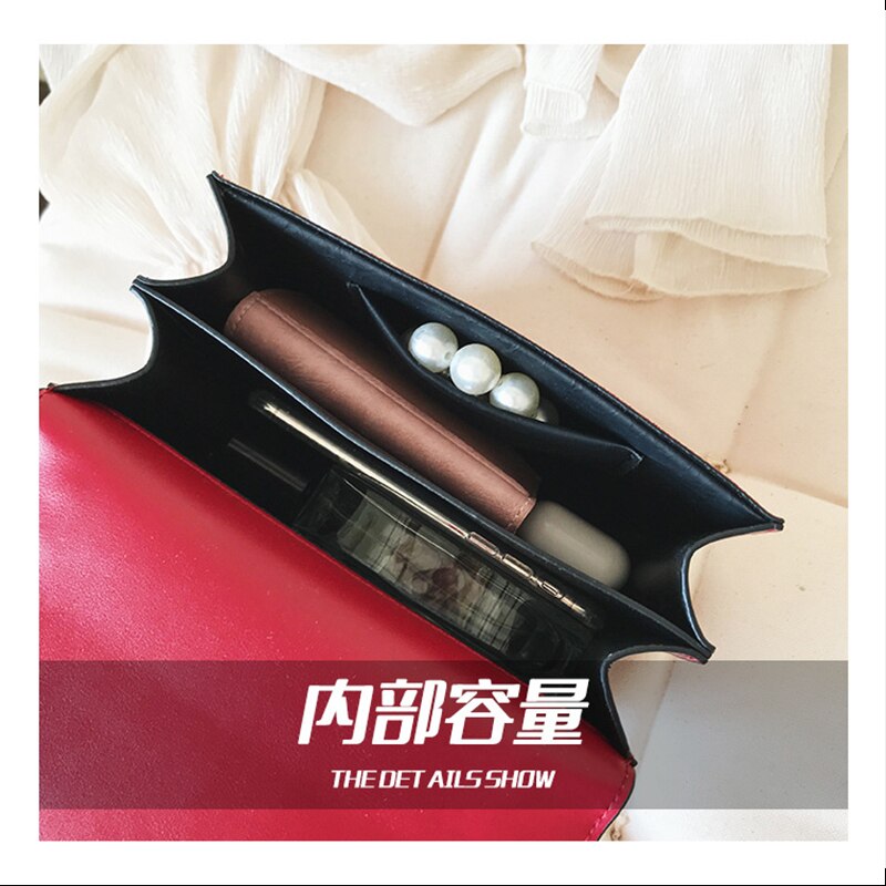 PU Leather Purses and Handbags for Women Bag Rivet Chain Frosting Girls Female Shoppers Casual Wallets