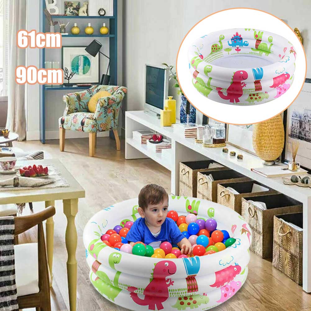 Bärbar uppblåsbar inomhus utomhus vattenleksak sommar barn förtjockad strand trädgård babypool återanvändbar djurtryckt