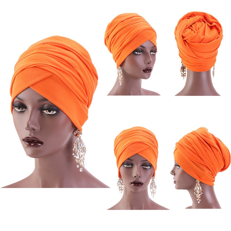 Women Hair Cap Cotton Hats Muslim Long Scarf Inner Hijabs India Turban Head SCap Hat Lady Hair Styling Accessories