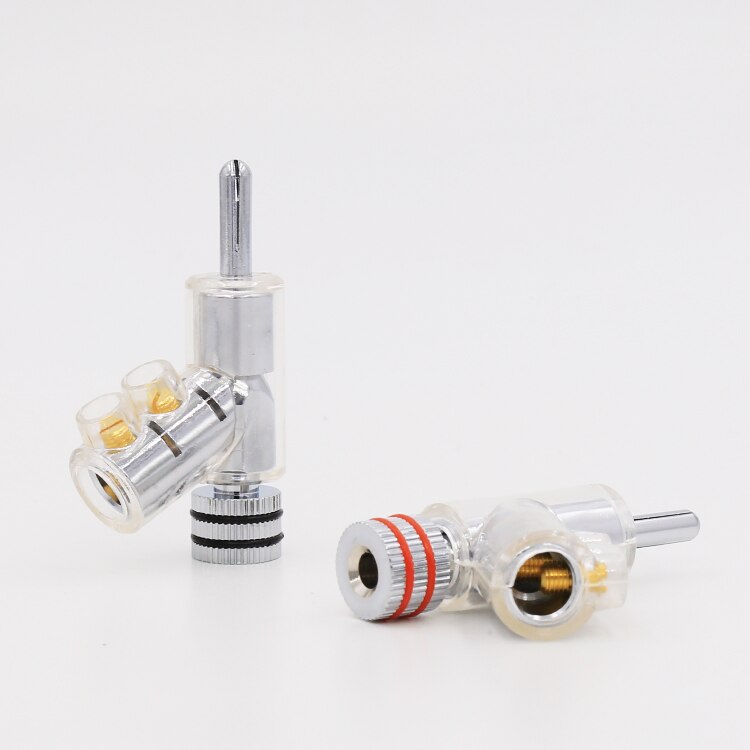 Speaker Cable Connector - Rhodium Plated Banana Plug - High-End Performance for Audio Cables
