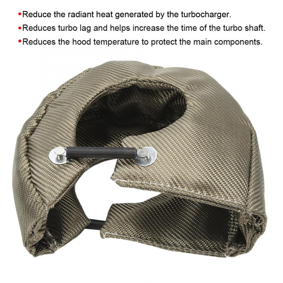 T3 T4 T6 Turbo Heat Shield Blanket Turbocharger Protective Cover With Fastener Springs Keep crucial engine components protected