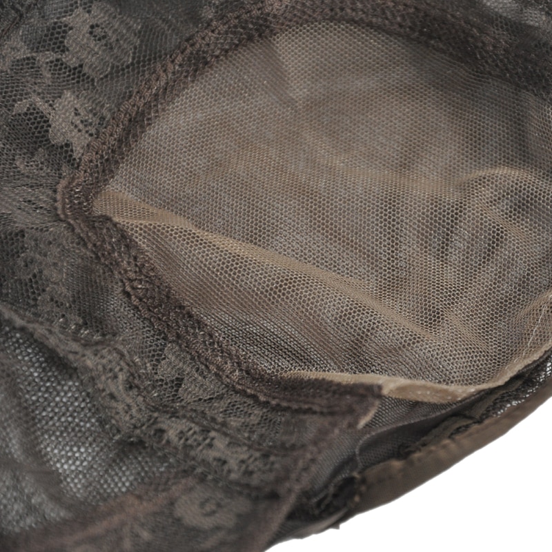 Gorro de peluca con malla de encaje suizo, malla para hacer peluca con correas ajustables, parte en U, 4x4 pulgadas