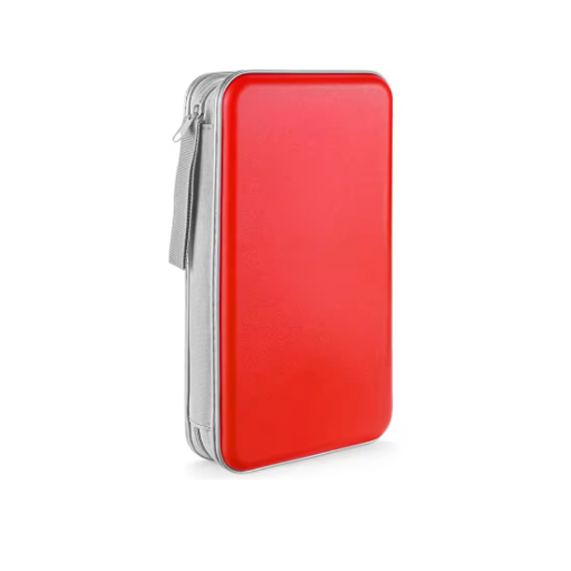 CD Case, DVD Case Holder 96 Capacity Hard Plastic CD DVD Disc Cases Storage Binder Wallet for Car Home Office Travel: Red