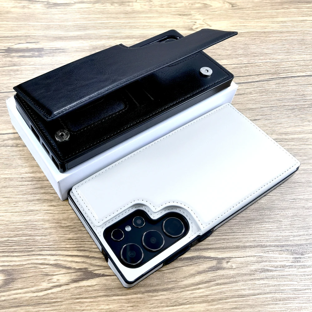 Capa carteira de couro luxuosa para samsung galaxy s25 s24 s23 s21 ultra plus a53 a54 a52 5g s 24 a 54 53 52 capa com slot para cartão de crédito