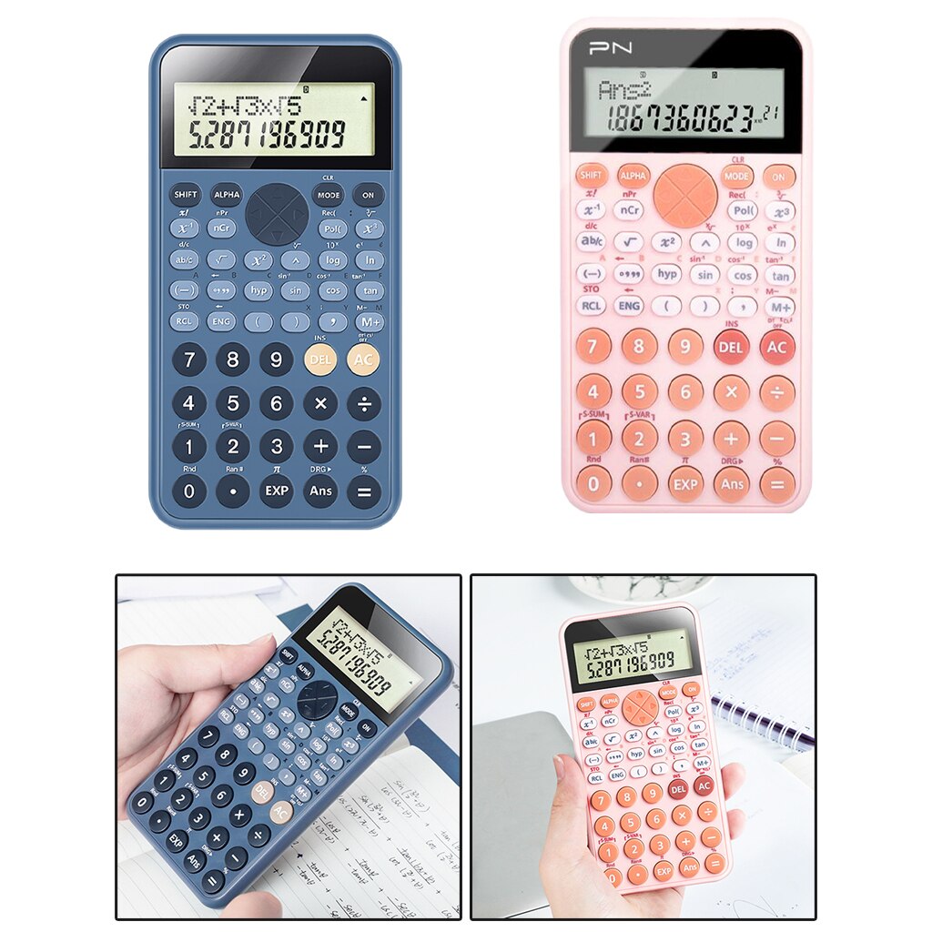 Portable Scientific Function Calculator Battery Powered for Home Office Desktop Beginner