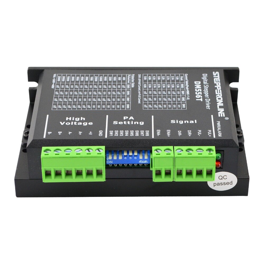 Stepperonline  dm556t stepmotor driver 20-50 vdc 1.8 ~ 5.6a digital stepper motor controller til nema 17/23/24/34 cnc motor