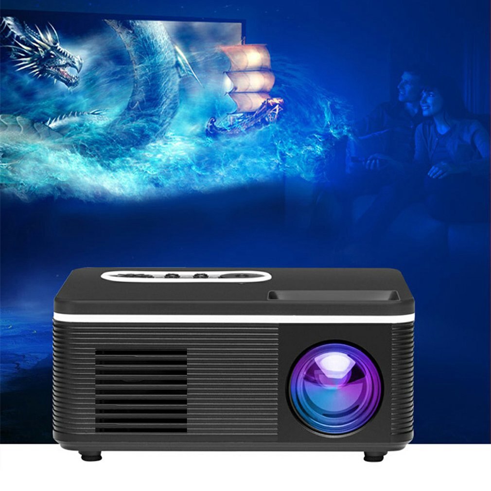 S361 Home Mini Portable Pocket Projector HD 1080P Movie Video Home Theater HDMI VGA AV tt Home Projector Without Battery