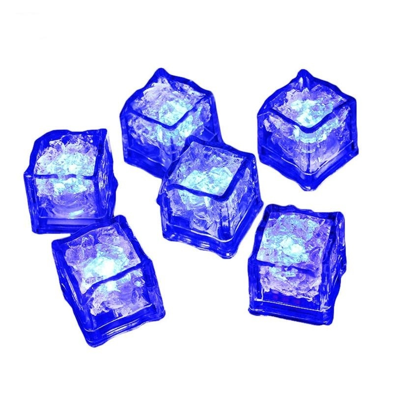 Bunte Leucht Eis Block Wein Glas Dekoration LED Leuchtstoffröhre Licht Block Flackern Induktion Eis Licht Bar Hochzeit Party: Blau