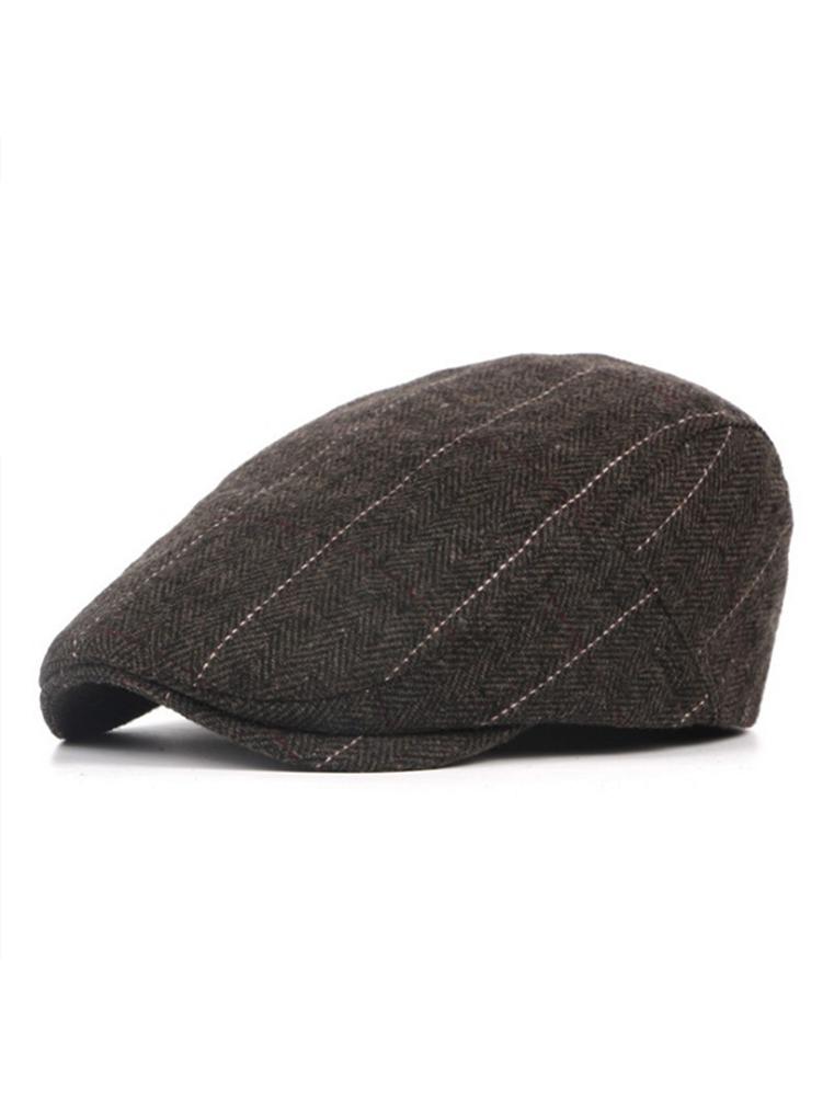 Oude Man Cap Baret Herfst En Winter Hoed Klassieke Plaid Wollen Baret Engeland Klassieke Plaid Baret Oude Plaid Cap Baret klassieke Plaid