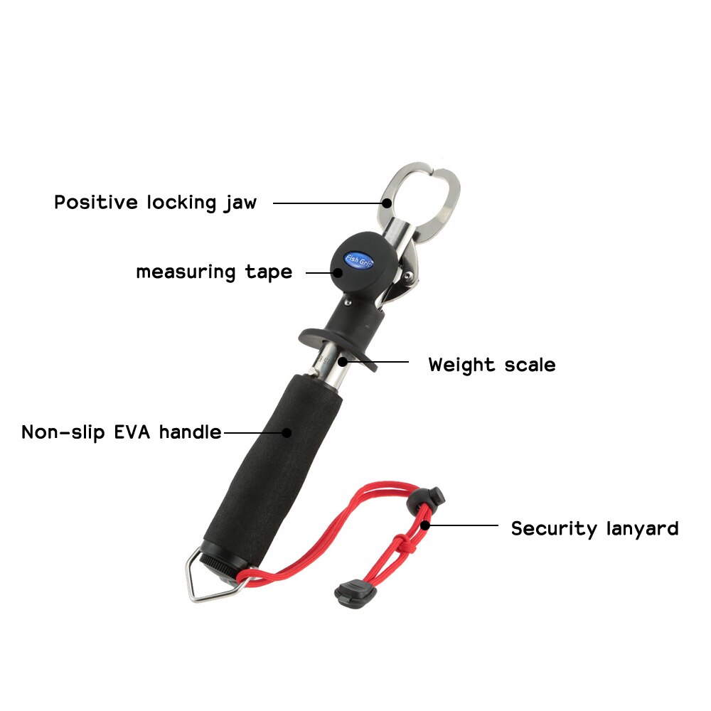 15kg/33LB Weight Portable Fishing Grip Stainless Steel Handle Grab Carp Fish Lip Gripper Fishing Tackle Tool Alicate De Pesca