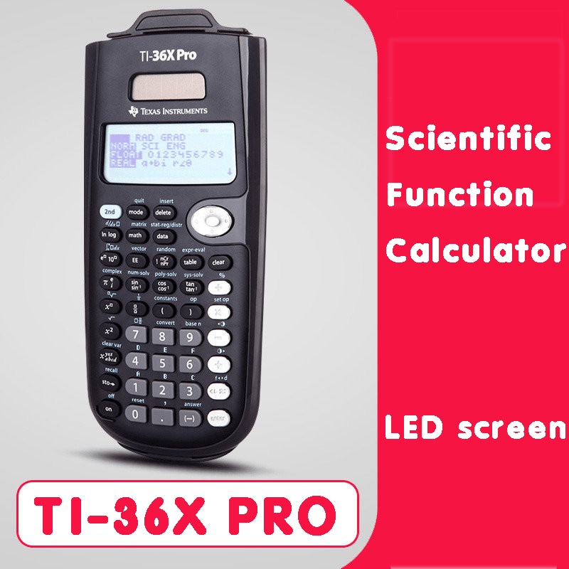 Mærke originale texas instrumenter ti -36x pro multifunktionel studerende videnskabelig lommeregner grafisk funktion lommeregner