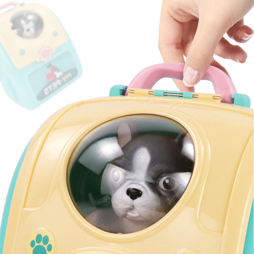 Sac à dos en plastique pour animaux de compagnie, pratique, exquis, jeu de simulation, ensemble de soins pour animaux de compagnie,