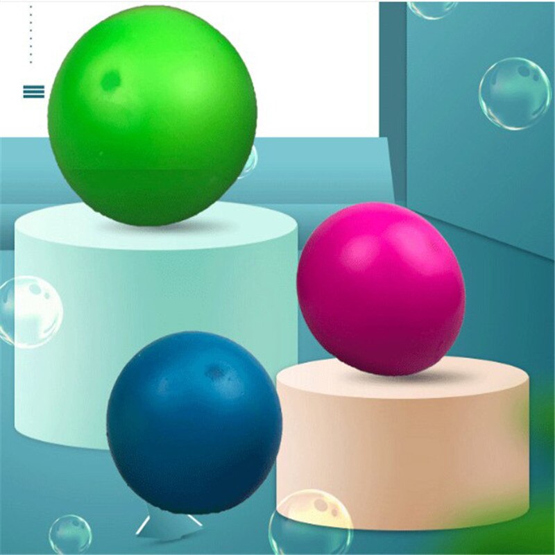 Pelota adhesiva de descompresión para niños, pelota de Squash pegajosa, bola diana para atrapar el techo