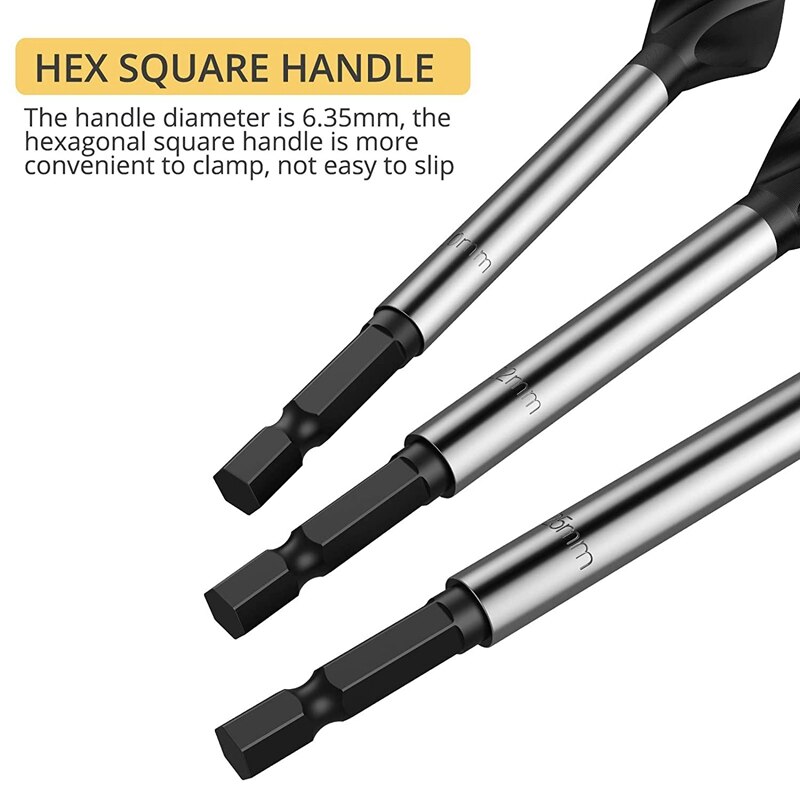 Wood Drill Bit Reaming Drill Wood Auger Fast Cut Woodworking Drill Bit Set 8Pcs 10Mm,12Mm,14Mm,16Mm,20Mm,22Mm,25Mm,32Mm Retail