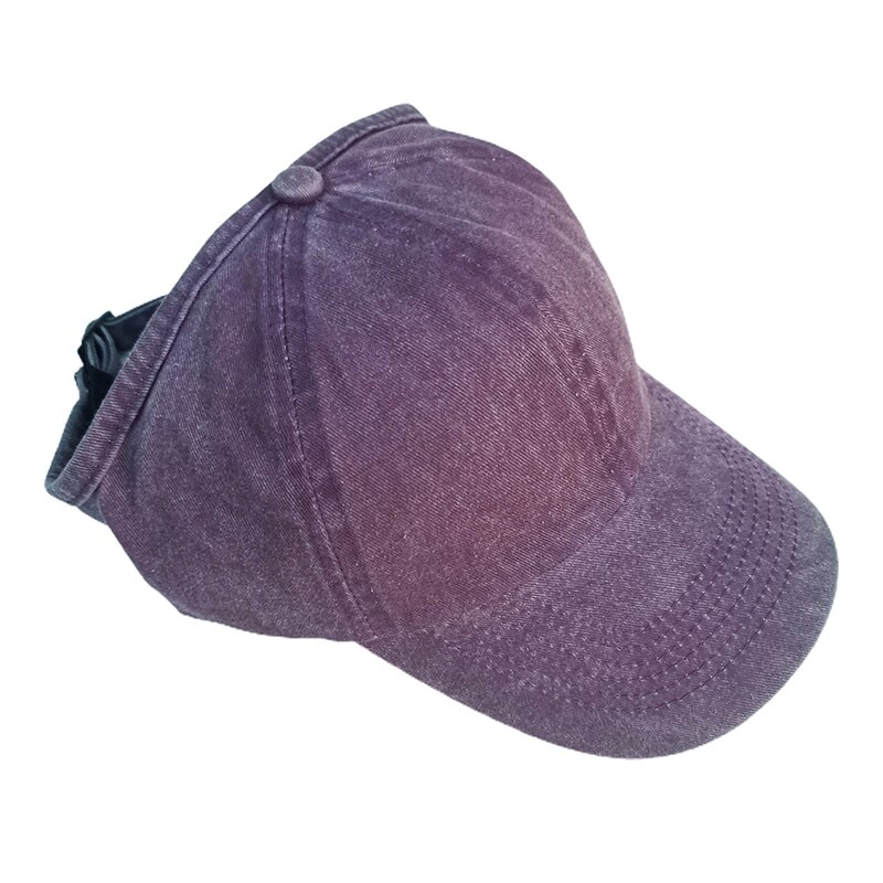 Ponytail Baseball Cap Messy Bun Hats For Women Washed Cotton Snapback Caps Casual Summer Sun Visor Outdoor Hat TSLM1: 07