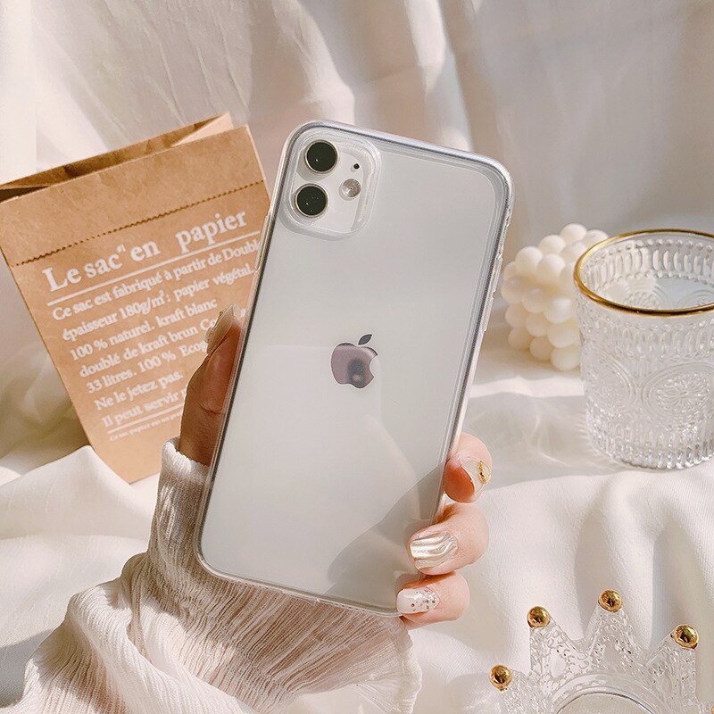 1 pcs Personality Transparent non-slip For iphone11 pro max xs max xr SE2020 mobile phone case 7 8plus soft shell female male