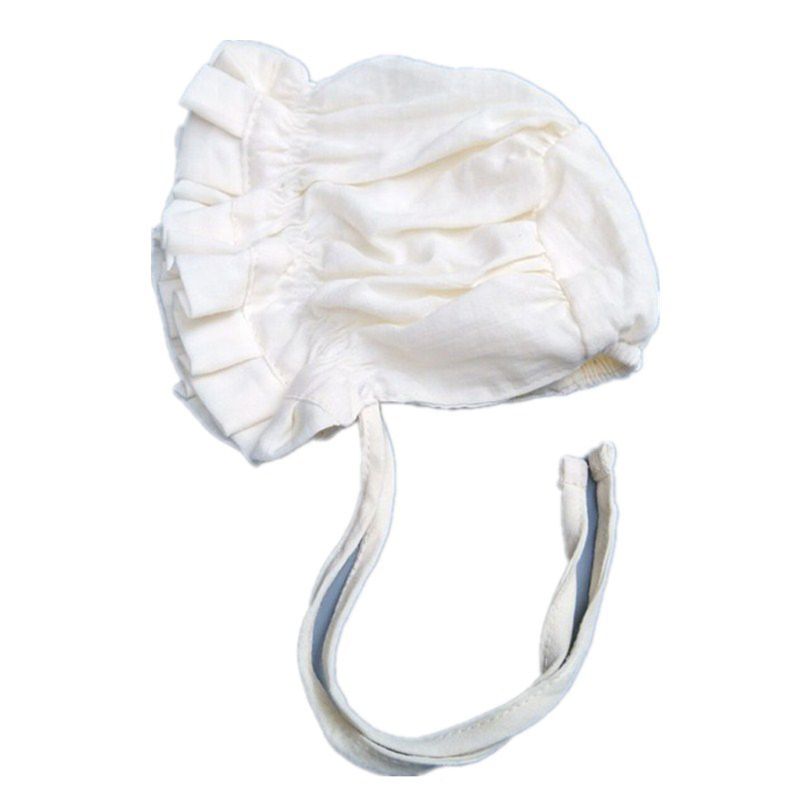 Baumwolle Baby Hütte für Mädchen Prinzessin Rüschen Baby Hütte Weiß Frühling Sommer Neugeborenen Hütte Jahrgang Baby Mädchen Hüte 85WA: 79