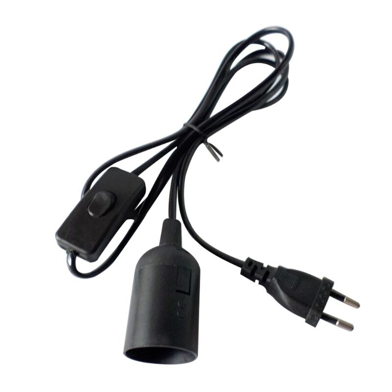 1.8m Power Cord Cable E27 Lamp Base EU Plug Light Bulb Socket Holder with Switch GXMA