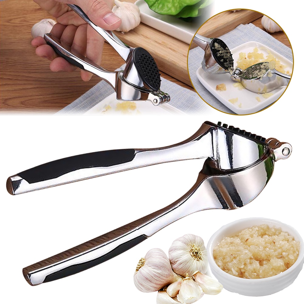 2PCS Garlic Press Crusher Aluminium Alloy Tool Kitchen Squeezer Masher Mincer AU