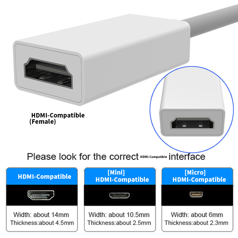 Mini dp til hdmi-kompatibelt 1080p hd-kabel til macbook air 13- adapter mini displayport til hdtv-projektorskærm bærbar computertilbehør