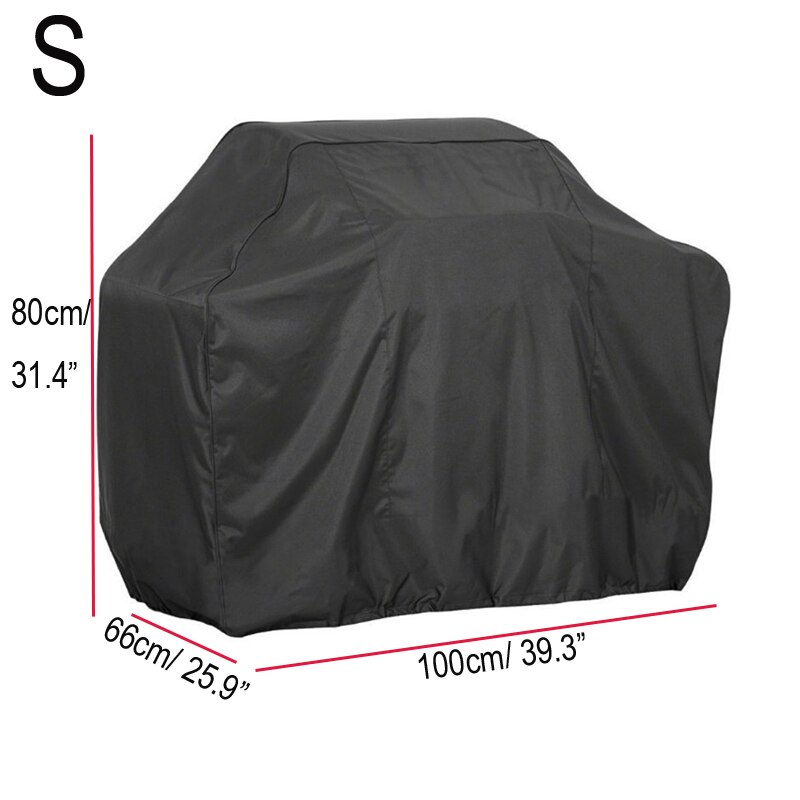 Size XS-XXL Black Waterproof BBQ Cover BBQ Accessories Grill Cover Anti Dust Rain Gas Charcoal Electric Barbeque Grill: S  80x66x100cm