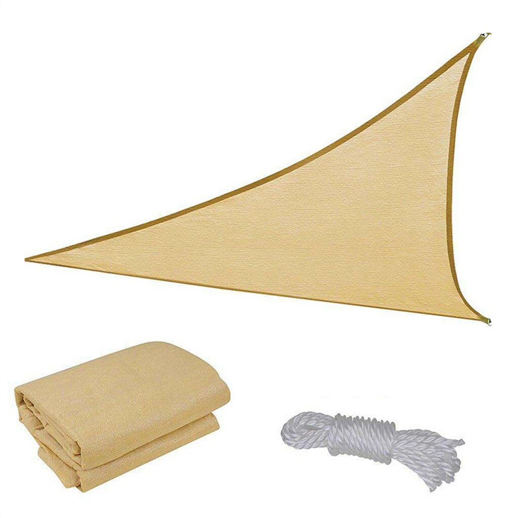 Waterproof Sun Shade Rectangle Square Duty Shade Sail Cloth Hanger Garden Terrace Canopy Swimming Sun Shade Camping Hiking: D 5x5x5m