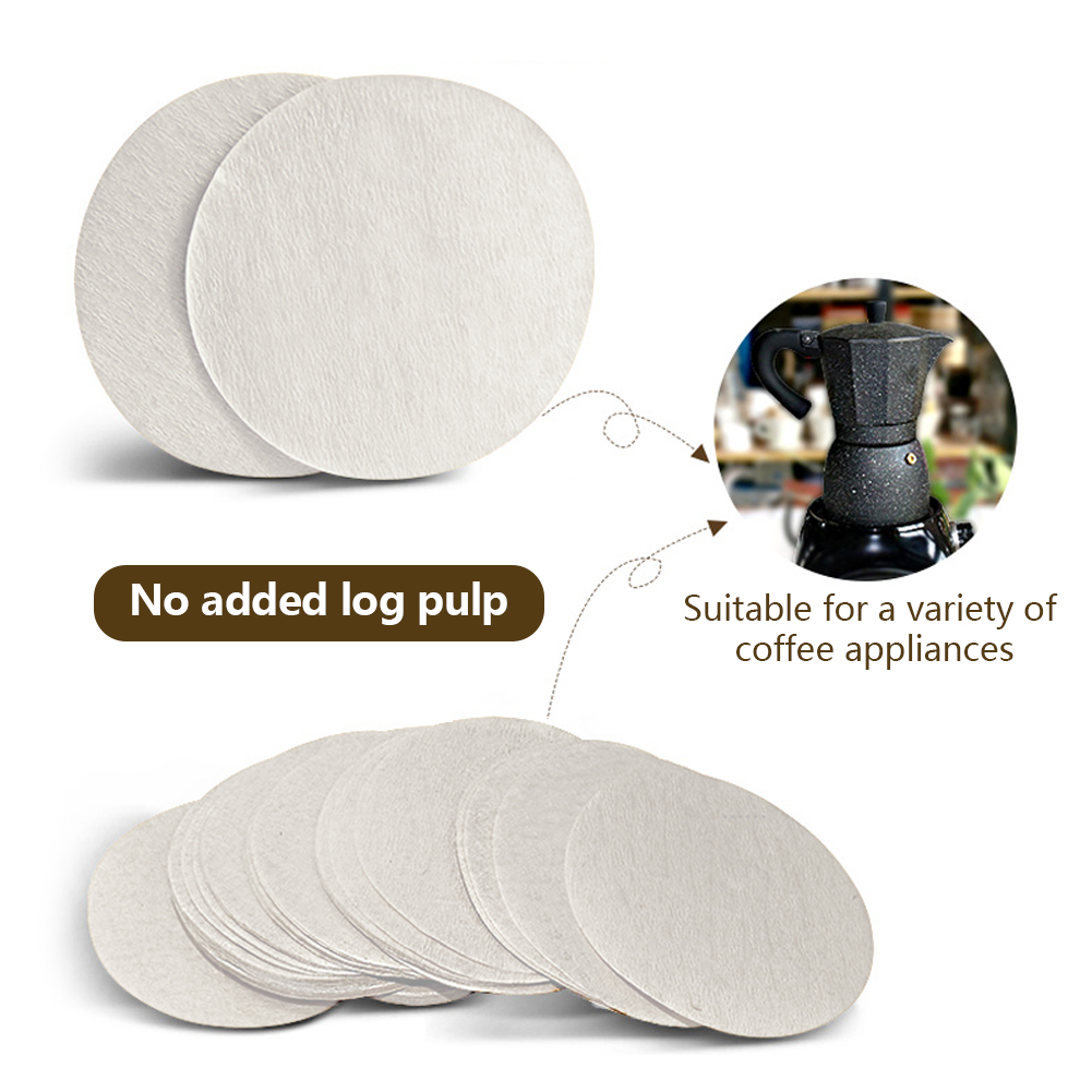 100Pcs Round Coffee Filter Paper Espresso V60 Pot Coffee Maker Filters Paper Moka Strainer Dripper Coffee Filters